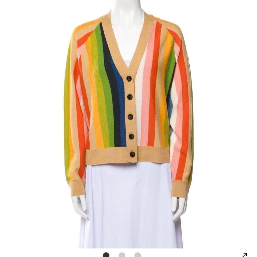 The Great. Rainbow Stripe Cardigan RARE - Picture 5 of 7